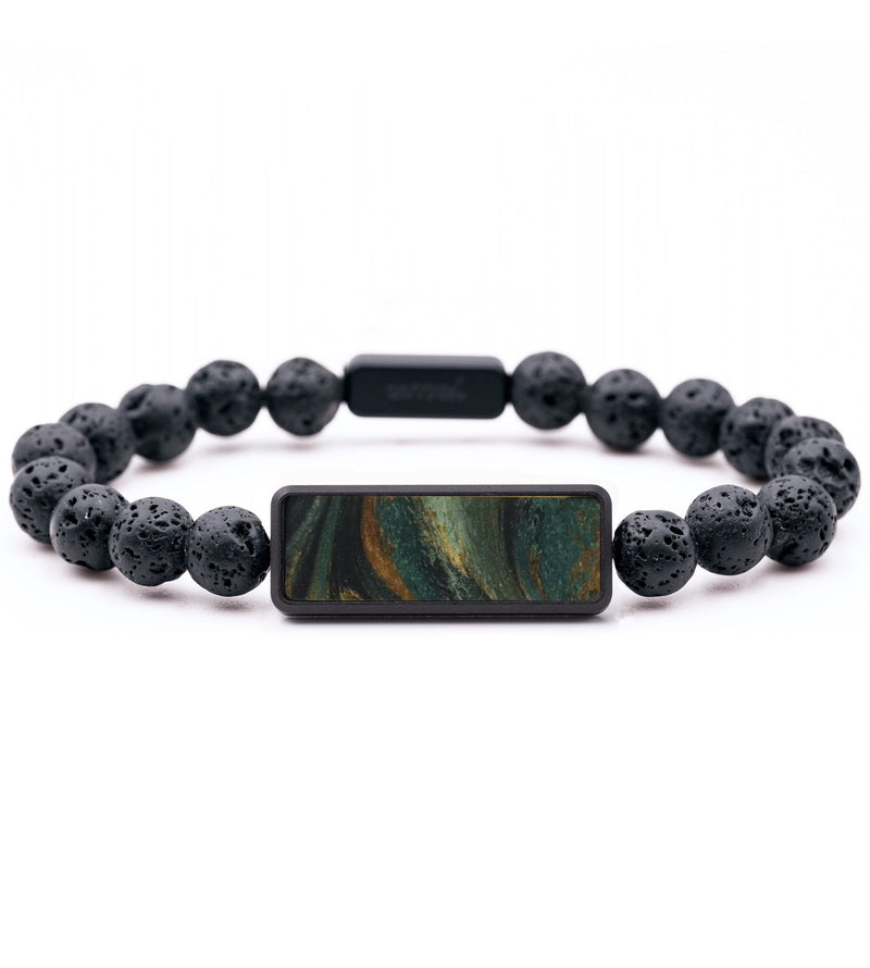 Lava Bead ResinArt Bracelet - Keaton (Green, 816824)