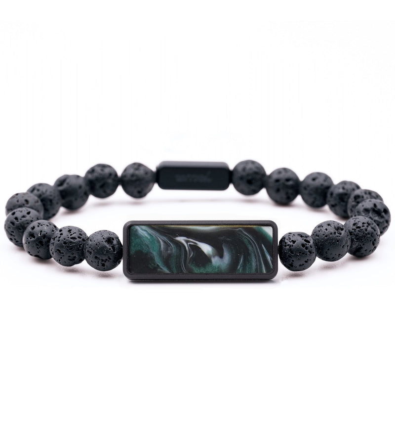 Lava Bead ResinArt Bracelet - Raquel (Green, 816826)