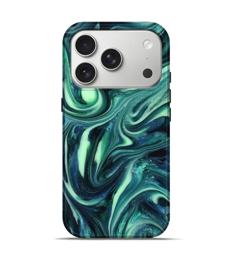 iPhone 17 Pro ResinArt Live Edge Phone Case - Abbey (Green, 816866)