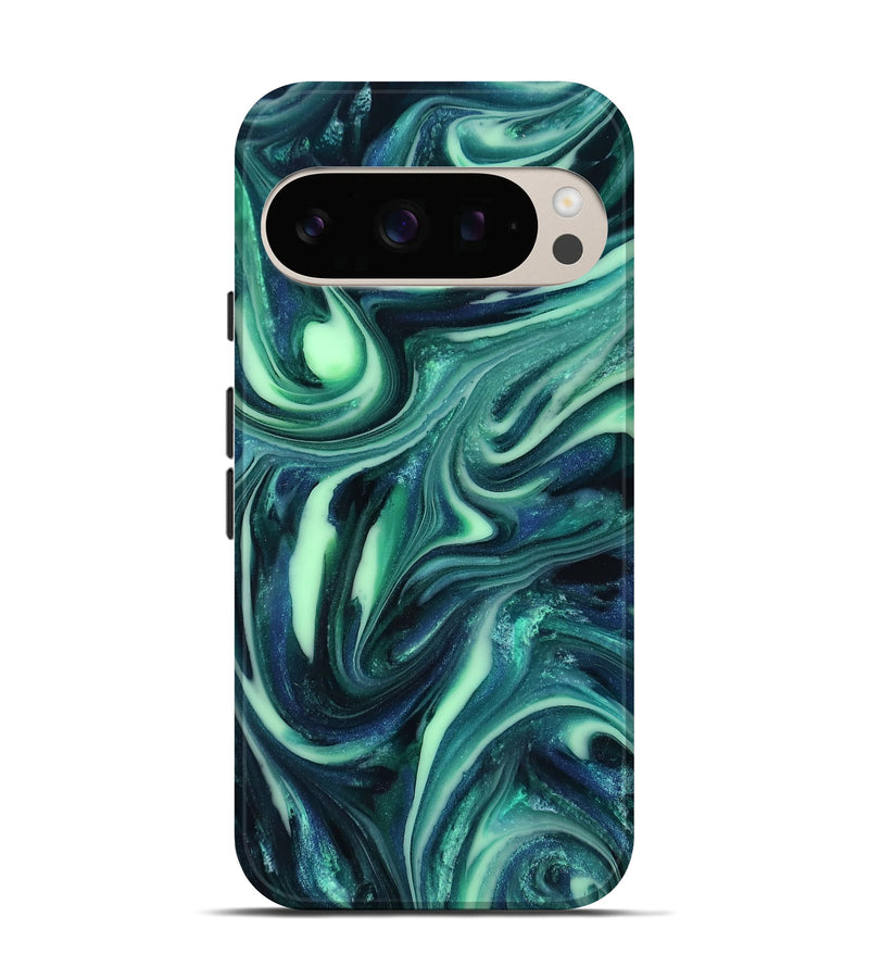 Pixel 10 Pro ResinArt Live Edge Phone Case - Abbey (Green, 816866)