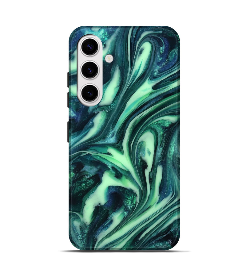 Galaxy S25 ResinArt Live Edge Phone Case - Tony (Green, 816867)