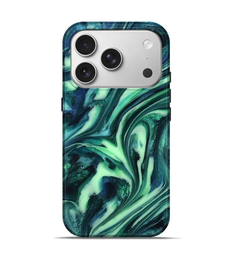 iPhone 17 Pro ResinArt Live Edge Phone Case - Tony (Green, 816867)