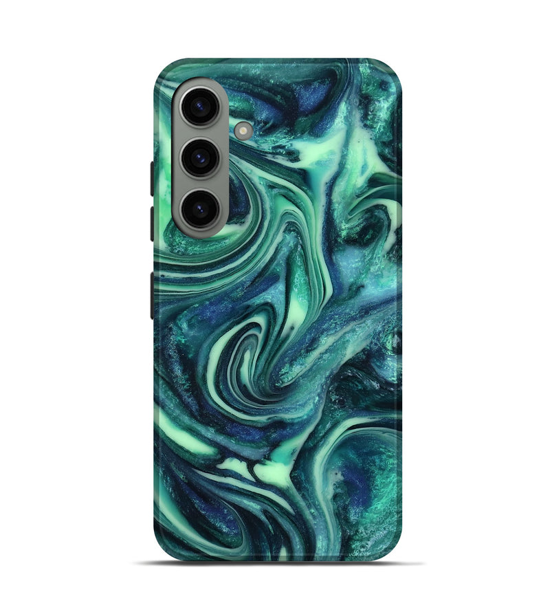 Galaxy S24 ResinArt Live Edge Phone Case - Cheryl (Green, 816868)
