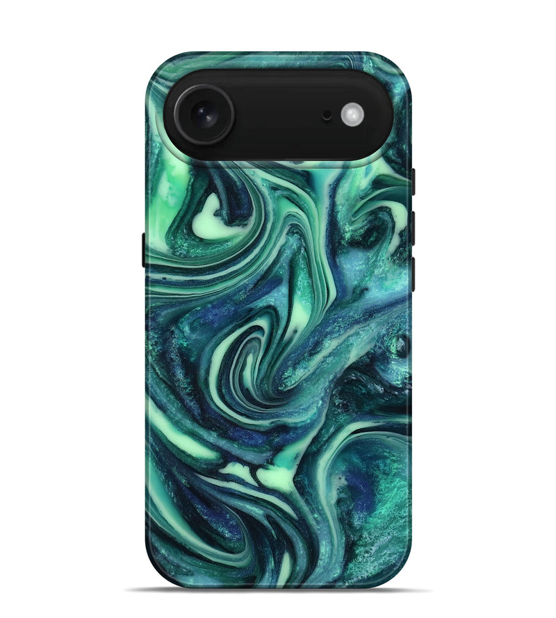 iPhone 17 Air ResinArt Live Edge Phone Case - Cheryl (Green, 816868)