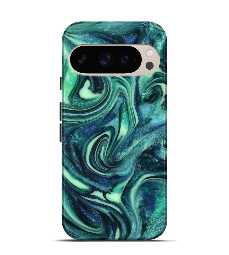 Pixel 10 Pro ResinArt Live Edge Phone Case - Cheryl (Green, 816868)