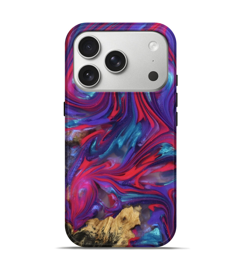 iPhone 17 Pro Wood Live Edge Phone Case - Newell (Neon, 816871)