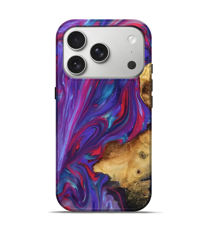iPhone 17 Pro Wood Live Edge Phone Case - Oran (Neon, 816872)