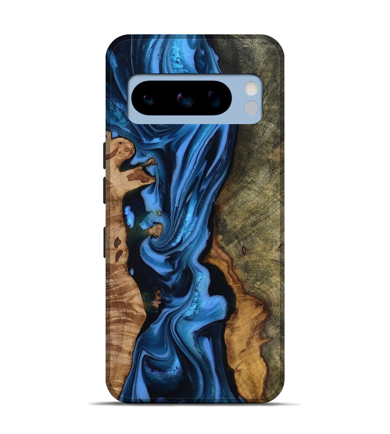 Pixel 8 Pro Wood Live Edge Phone Case - Quinten (Blue, 816875)