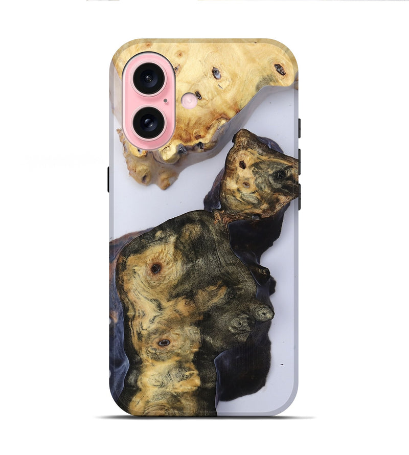 iPhone 16 Wood Live Edge Phone Case - Sierra (Clear, 816877)