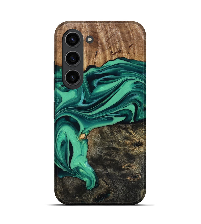 Galaxy S23 Wood Live Edge Phone Case - Jaxxon (Green, 816879)