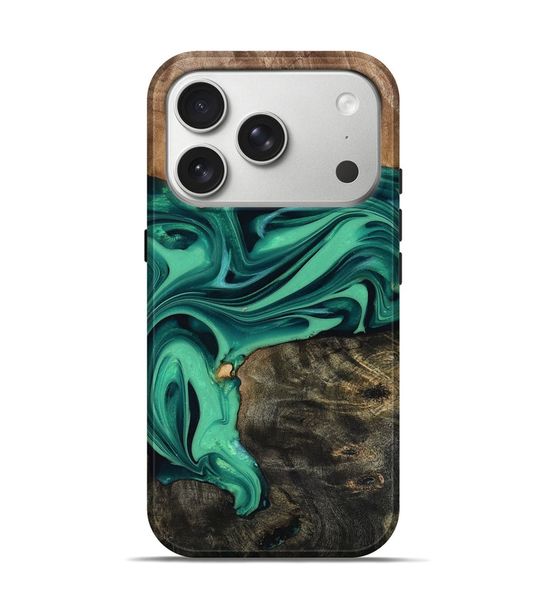 iPhone 17 Pro Wood Live Edge Phone Case - Jaxxon (Green, 816879)