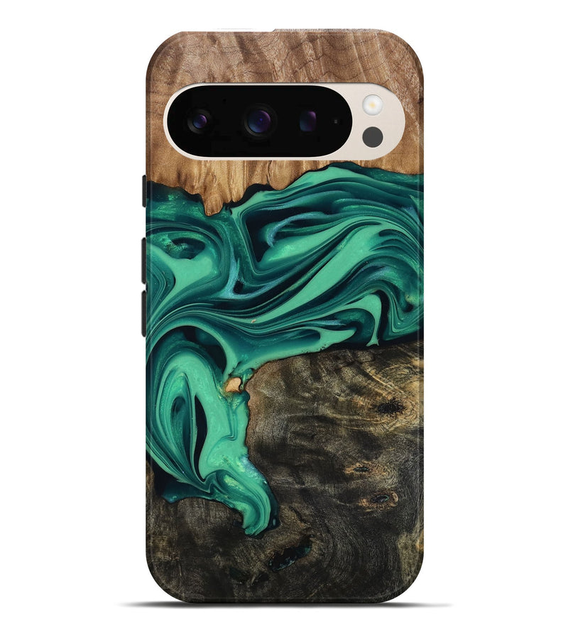 Pixel 10 Pro XL Wood Live Edge Phone Case - Jaxxon (Green, 816879)