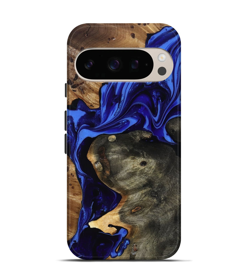 Pixel 10 Pro Wood Live Edge Phone Case - Carie (Blue, 816885)