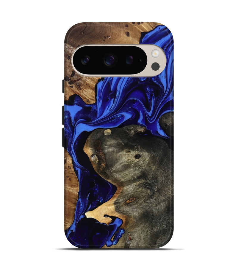 Pixel 9 Wood Live Edge Phone Case - Carie (Blue, 816885)