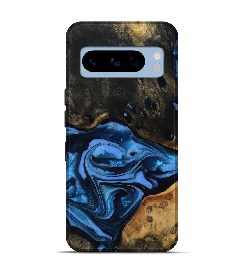 Pixel 8 Pro Wood Live Edge Phone Case - Reggie (Blue, 816887)