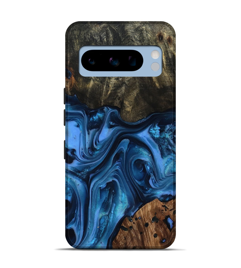 Pixel 8 Pro Wood Live Edge Phone Case - Jovani (Blue, 816888)