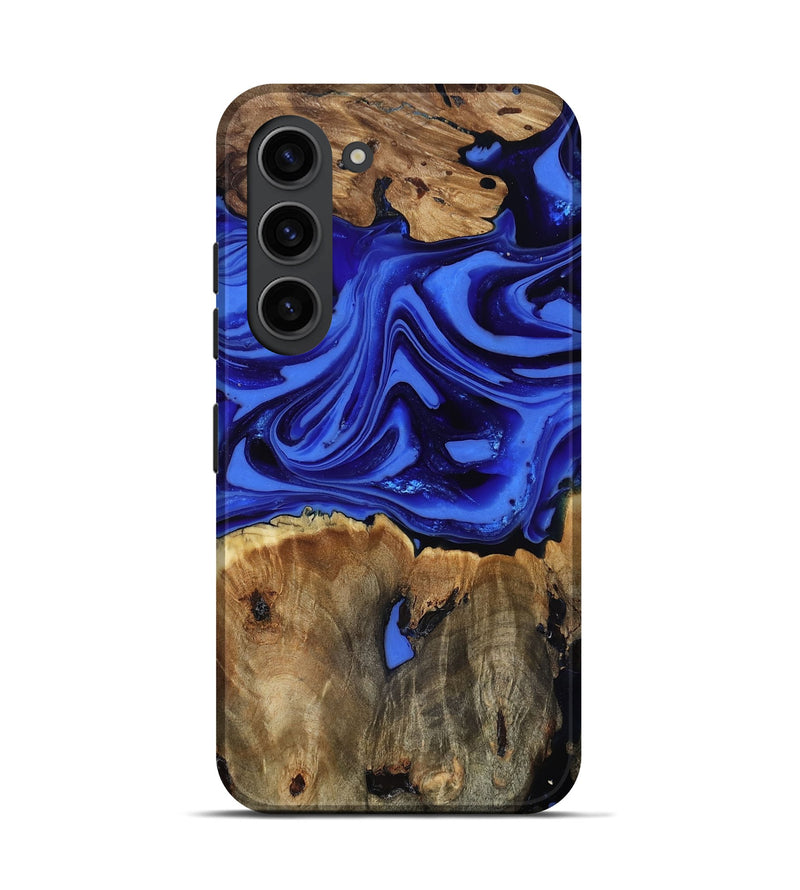 Galaxy S23 Wood Live Edge Phone Case - Teressa (Blue, 816890)