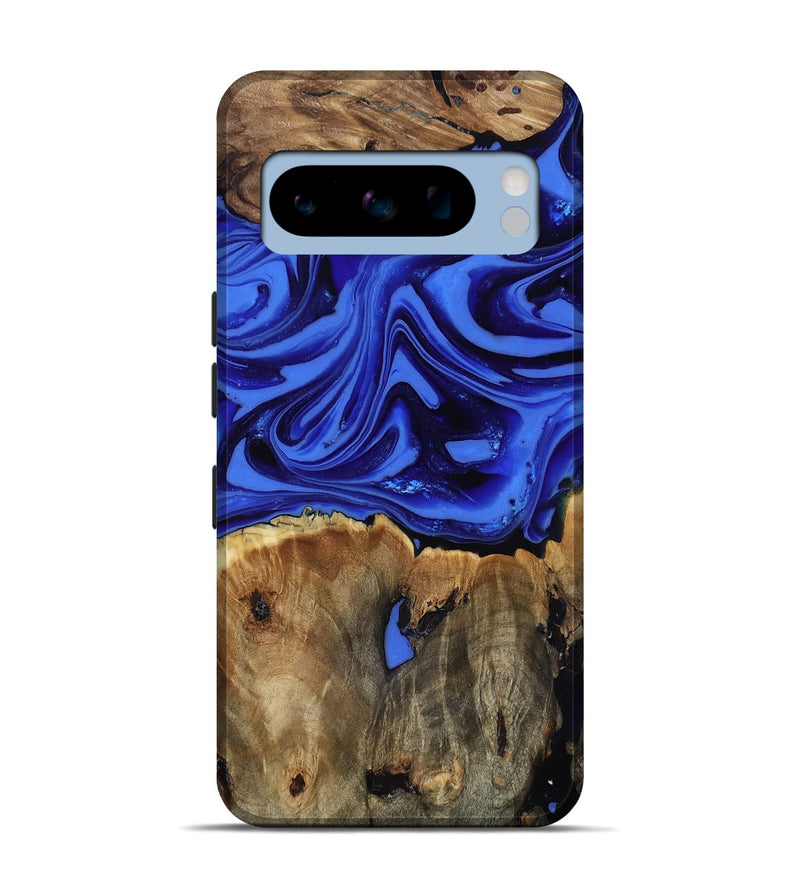 Pixel 8 Pro Wood Live Edge Phone Case - Teressa (Blue, 816890)