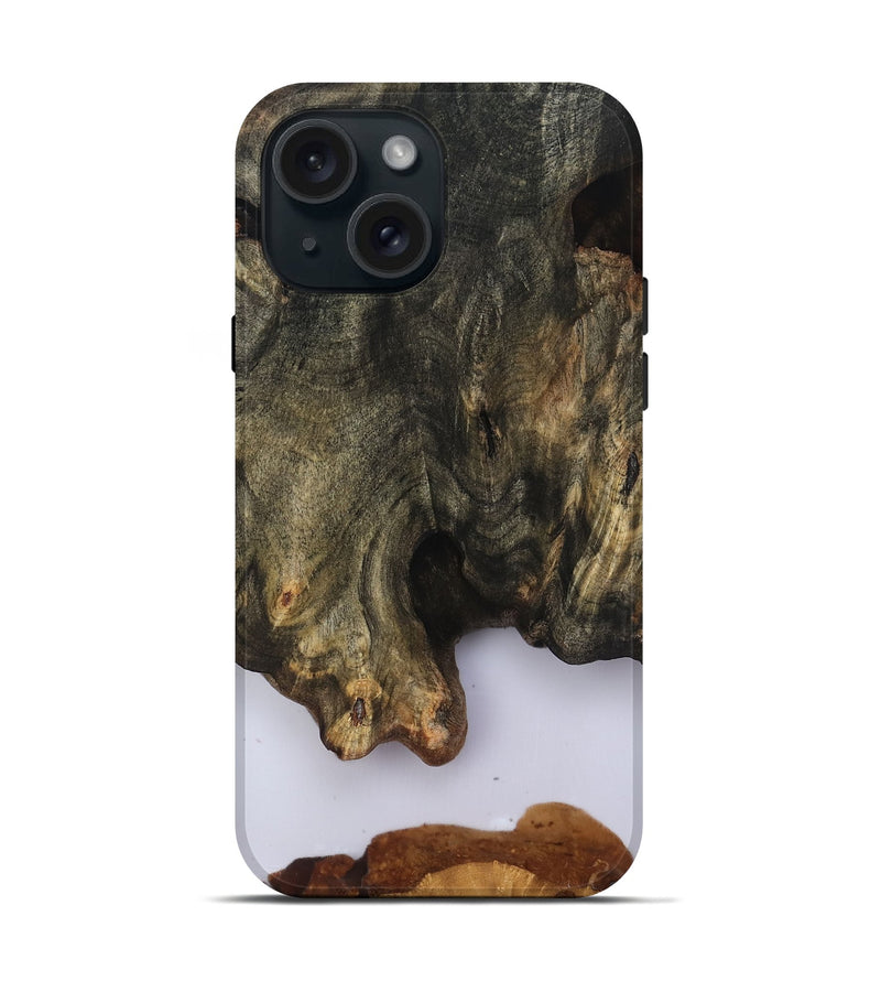 iPhone 15 Wood Live Edge Phone Case - Curtis (Clear, 816894)