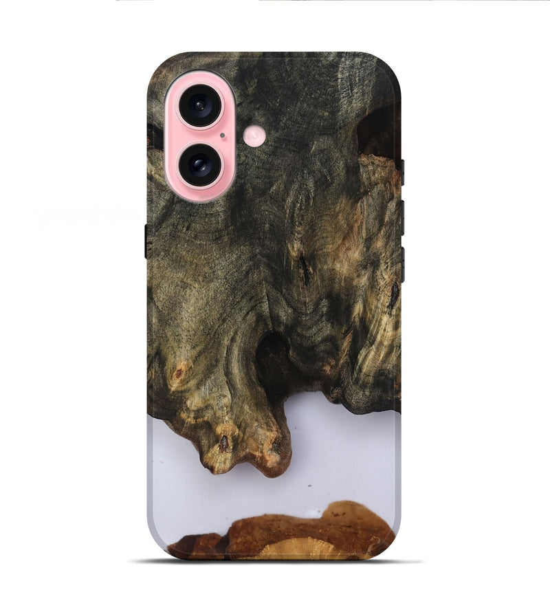 iPhone 16 Wood Live Edge Phone Case - Curtis (Clear, 816894)