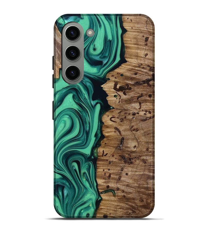 Galaxy S23 Plus Wood Live Edge Phone Case - Ulises (Green, 816897)
