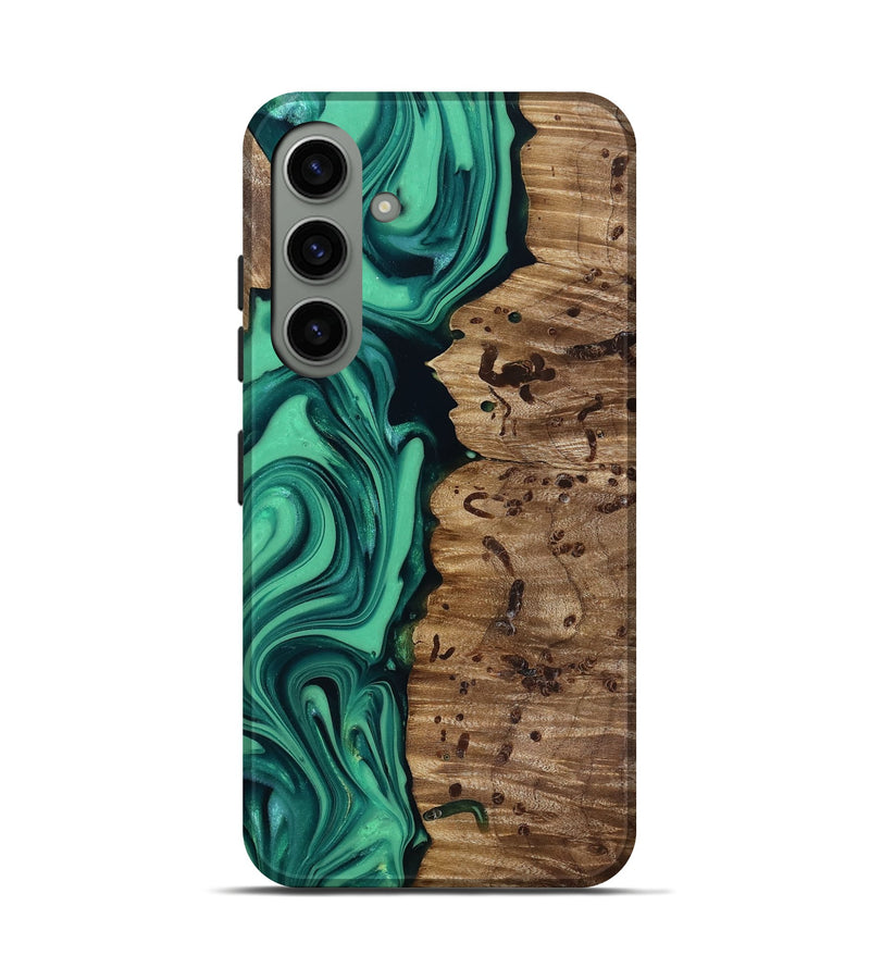 Galaxy S24 Wood Live Edge Phone Case - Ulises (Green, 816897)