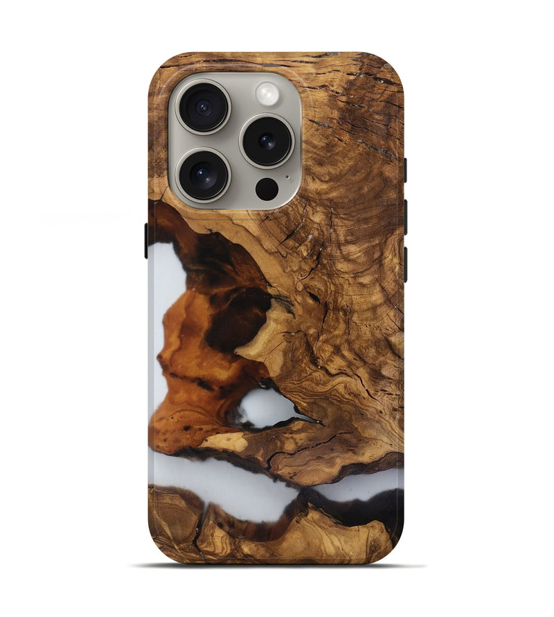iPhone 16 Pro Wood Live Edge Phone Case - Jordin (Clear, 816898)