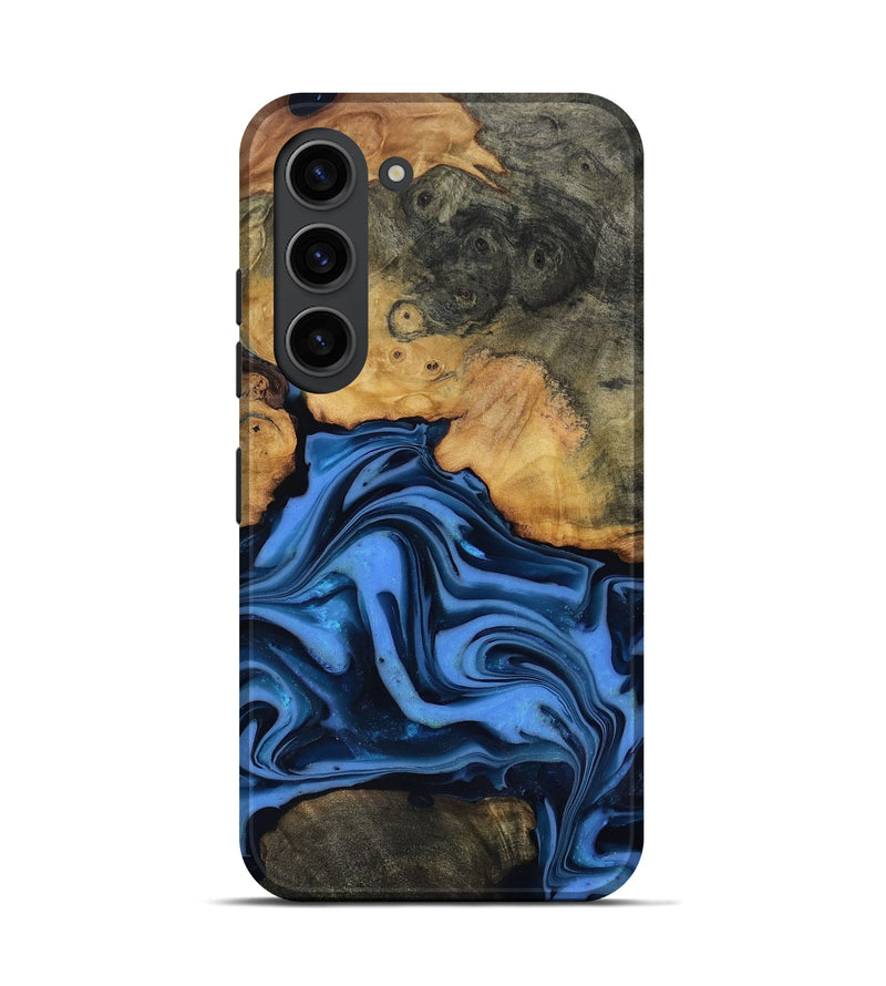 Galaxy S23 Wood Live Edge Phone Case - Alfred (Blue, 816901)