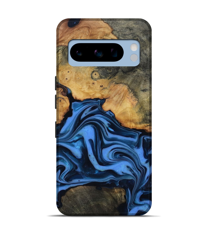 Pixel 8 Pro Wood Live Edge Phone Case - Alfred (Blue, 816901)