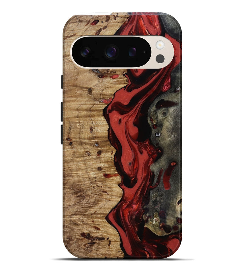 Pixel 10 Pro XL Wood Live Edge Phone Case - Dottie (Red, 816908)