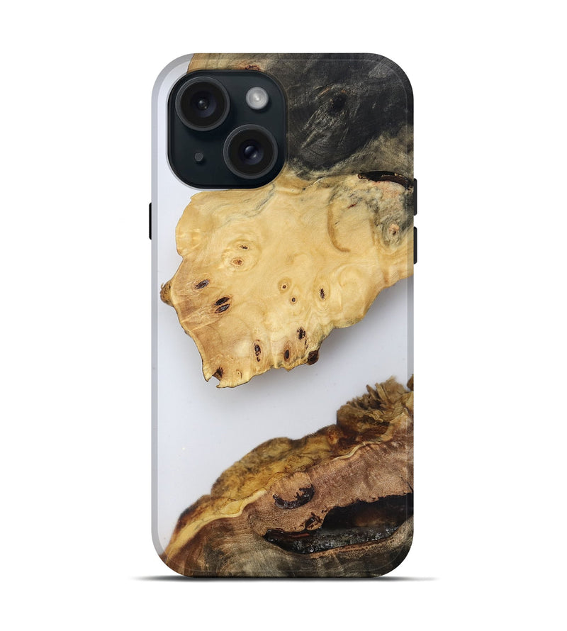 iPhone 15 Wood Live Edge Phone Case - Jasmyn (Clear, 816911)