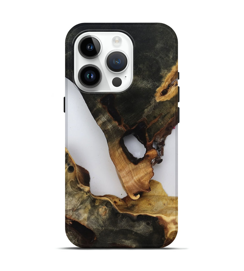 iPhone 15 Pro Wood Live Edge Phone Case - Faye (Clear, 816913)