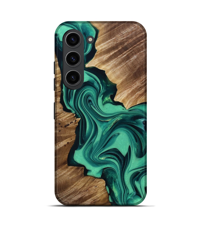Galaxy S23 Wood Live Edge Phone Case - Kerrie (Green, 816914)