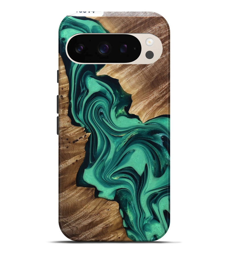 Pixel 10 Pro XL Wood Live Edge Phone Case - Kerrie (Green, 816914)