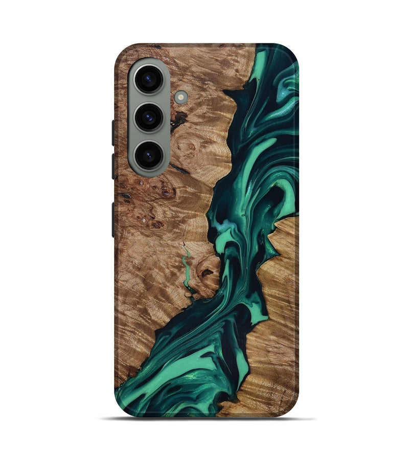 Galaxy S24 Wood Live Edge Phone Case - Squire (Green, 816916)