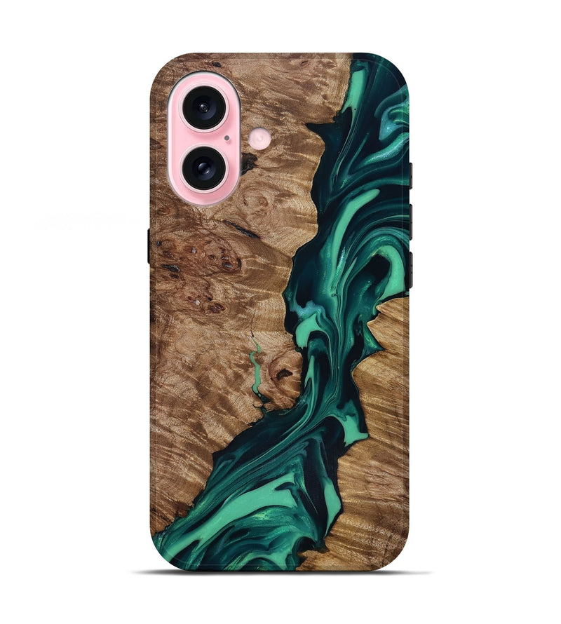 iPhone 17 Wood Live Edge Phone Case - Squire (Green, 816916)