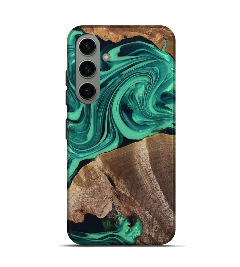 Galaxy S24 Wood Live Edge Phone Case - Annetta (Green, 816918)