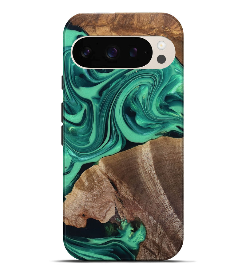 Pixel 10 Pro XL Wood Live Edge Phone Case - Annetta (Green, 816918)
