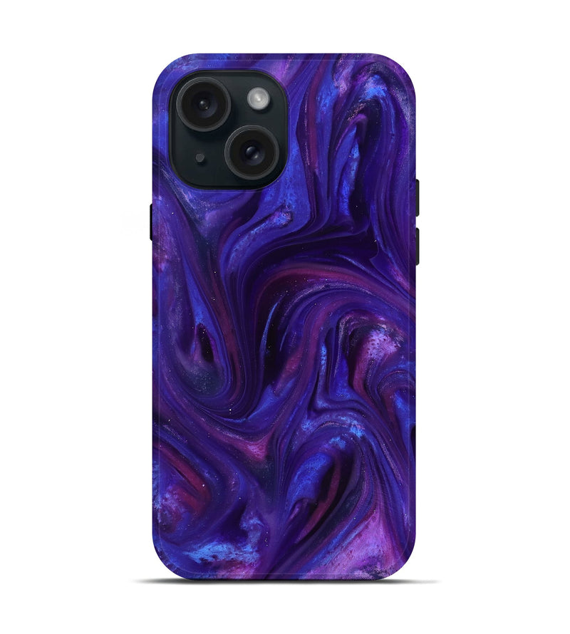iPhone 15 ResinArt Live Edge Phone Case - Abril (Purple, 816924)