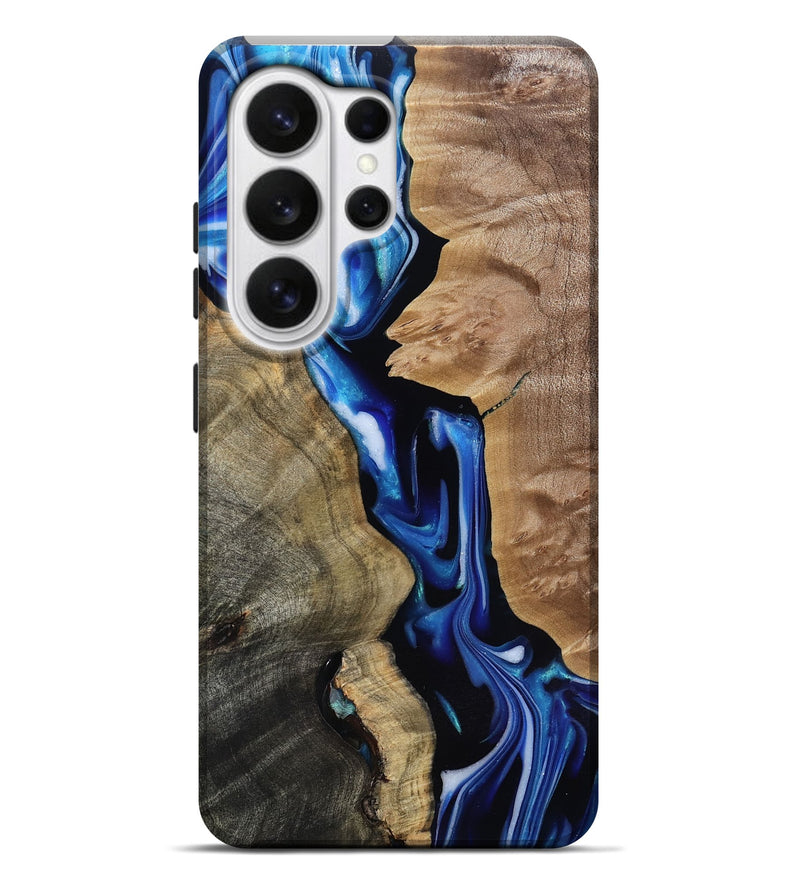 Galaxy S26 Ultra Wood Live Edge Phone Case - Adella (Blue, 816925)