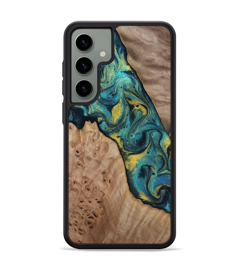 Galaxy S24 Plus Wood Phone Case - Sidney (Teal & Gold, 816931)