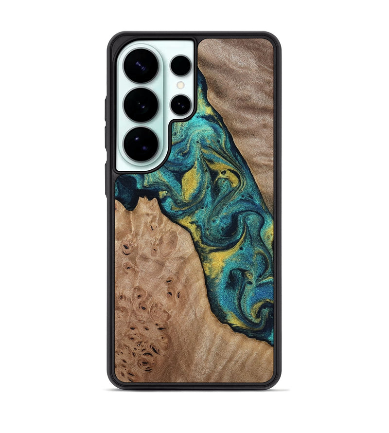 Galaxy S26 Ultra Wood Phone Case - Sidney (Teal & Gold, 816931)