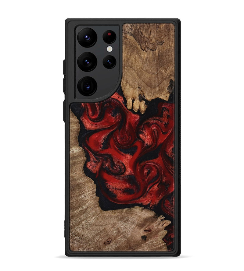 Galaxy S22 Ultra Wood Phone Case - Ivy (Red, 816957)
