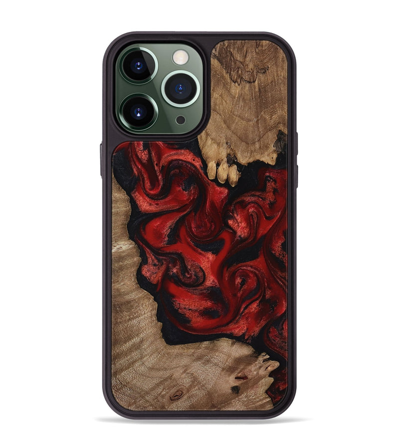 iPhone 13 Pro Max Wood Phone Case - Ivy (Red, 816957)