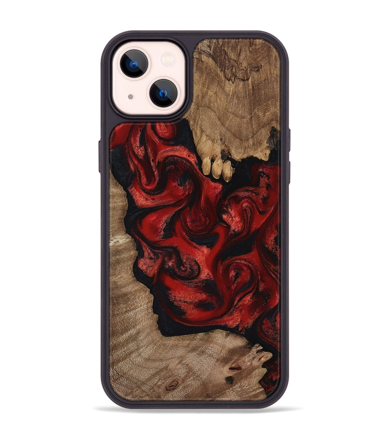 iPhone 14 Plus Wood Phone Case - Ivy (Red, 816957)
