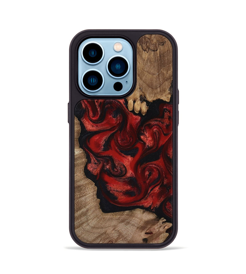 iPhone 14 Pro Wood Phone Case - Ivy (Red, 816957)