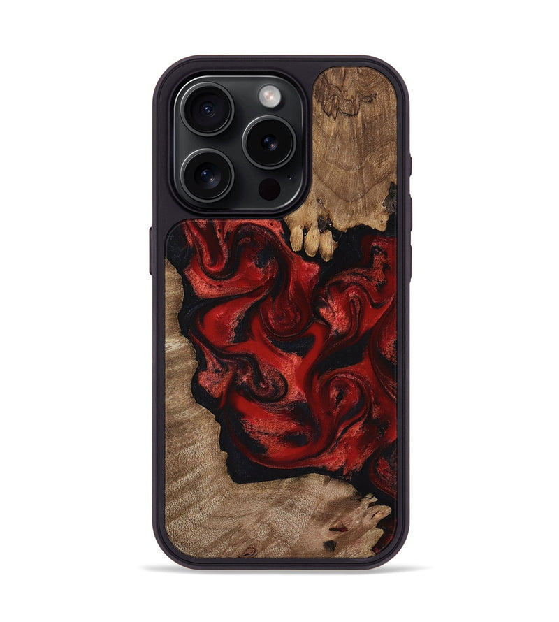 iPhone 15 Pro Wood Phone Case - Ivy (Red, 816957)
