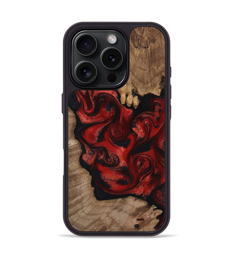 iPhone 16 Pro Wood Phone Case - Ivy (Red, 816957)