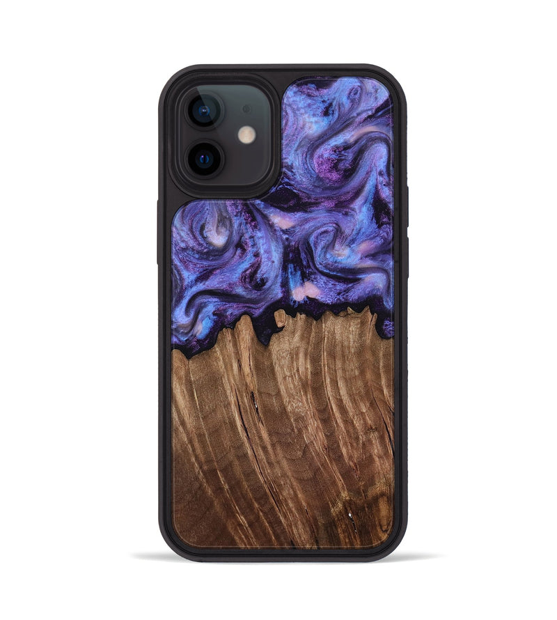 iPhone 12 Wood Phone Case - Case (Purple, 816959)