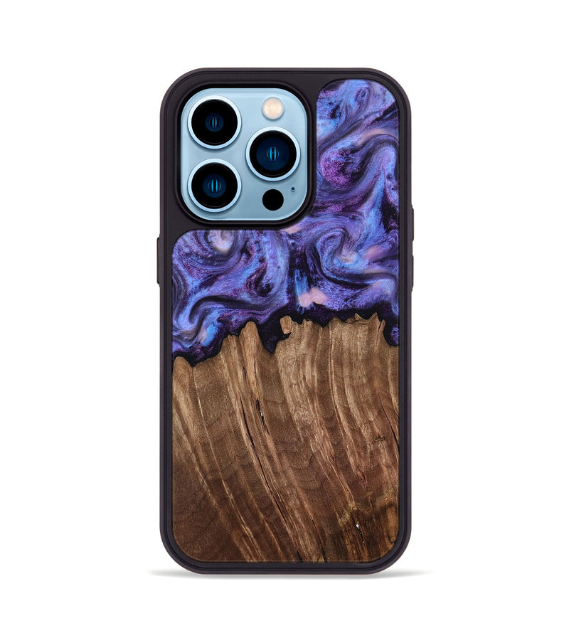 iPhone 14 Pro Wood Phone Case - Case (Purple, 816959)